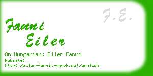 fanni eiler business card